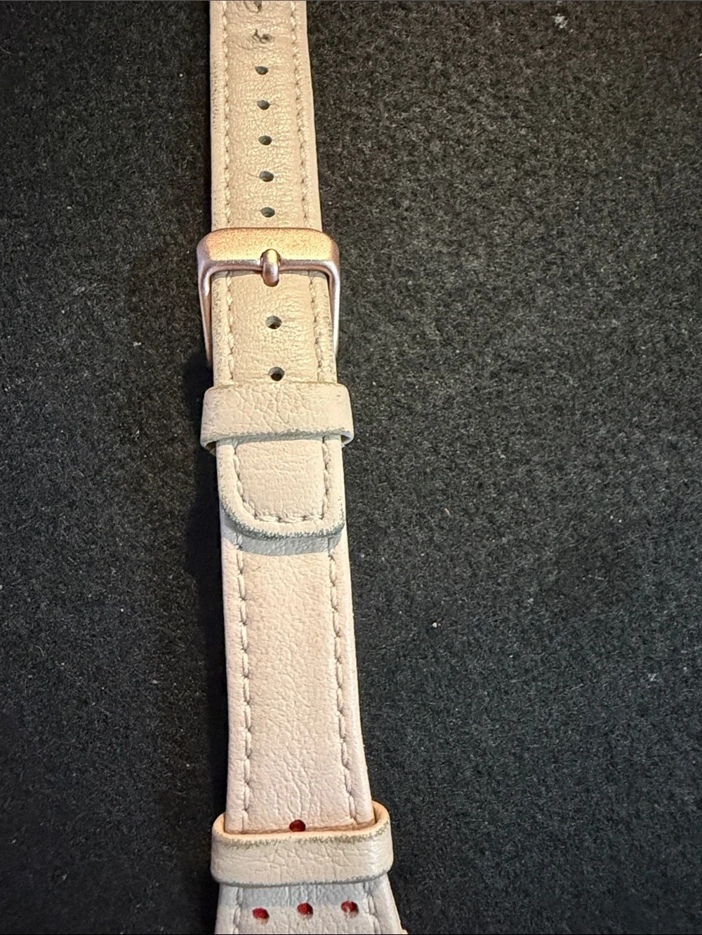 Pink Leather Apple Watch Band with Rose Gold Hardware